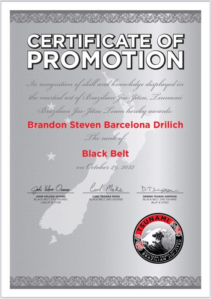 Black belt · October 29, 2022 · Promoted by Pina Simpson