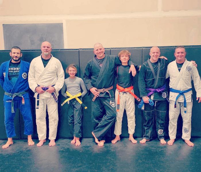 new belts and stripes at Enumclaw Jiu-Jitsu