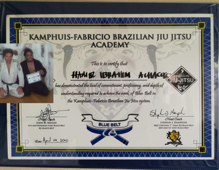 Blue belt · March 1, 2010 · Promoted by Stephen Kamphuis