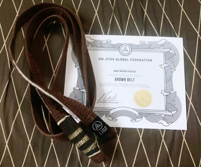 Brown belt · January 15, 2015 · Promoted by Kahana Cordeiro