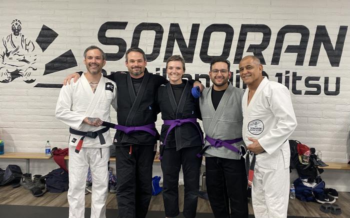 Purple belt · February 6, 2023 · Promoted by Aaron Botelho