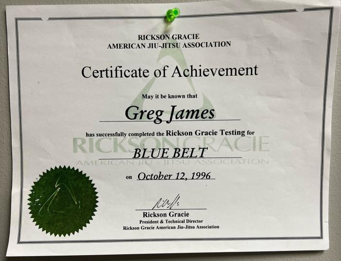 Blue belt · October 12, 1996 · Promoted by Rickson Gracie