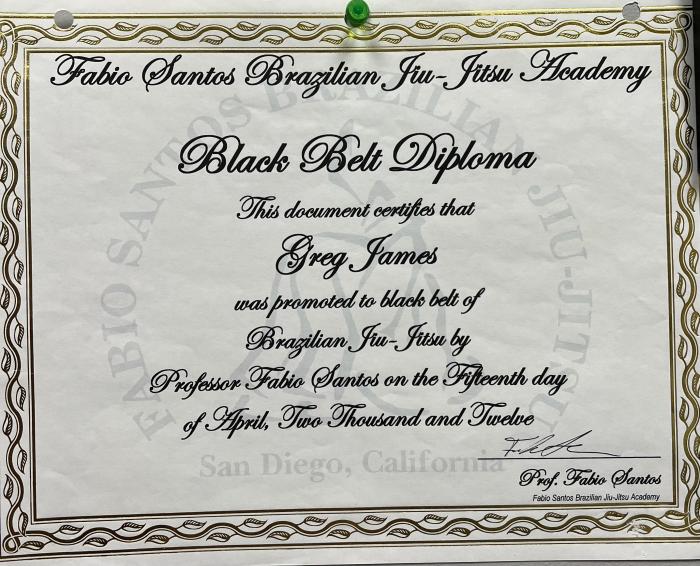 Black belt · April 15, 2012 · Promoted by Fabio Santos