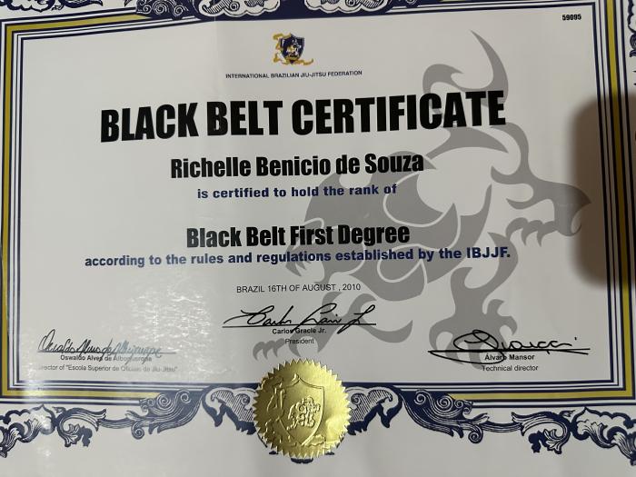 Black belt 1st degree · August 16, 2010 · Promoted by Osvaldo Alves