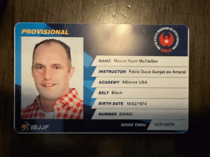 2017 black belt card