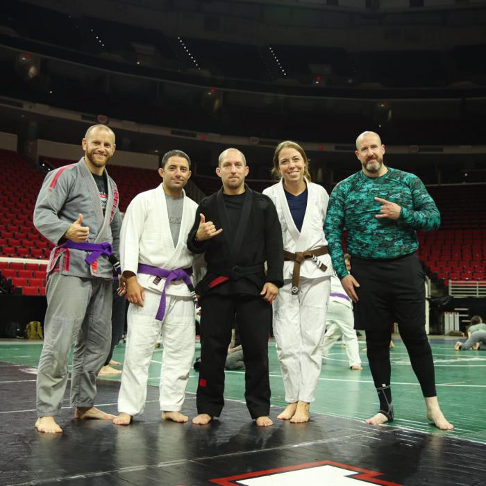 With a group of training partners at the Roll for Ned event.