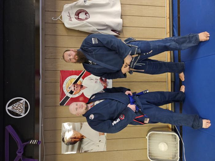 Blue belt · August 9, 2023 · Promoted by Aj