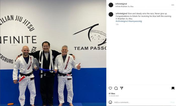 Blue belt · August 8, 2023 · Promoted by Jeff Gordon