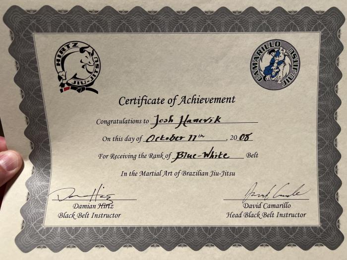 White belt · July 2, 2007