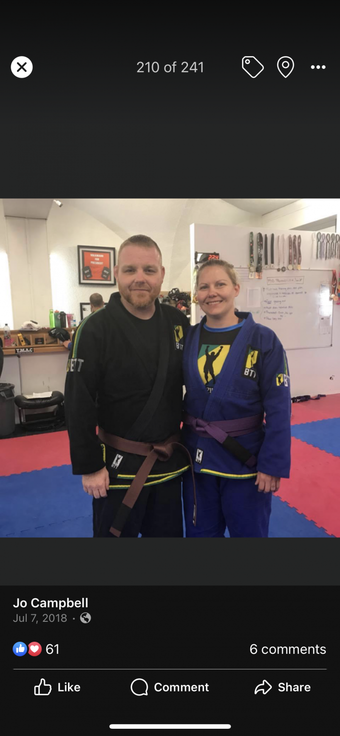 Purple belt · July 7, 2018 · Promoted by Matthew Poulin