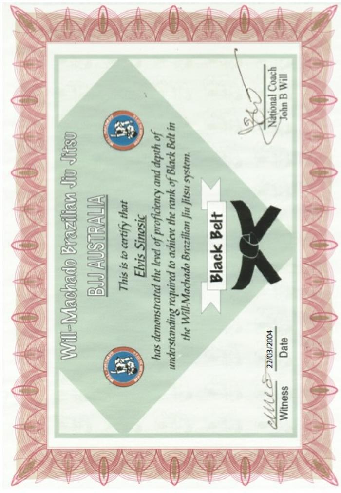 Black belt · March 22, 2004 · Promoted by John Will