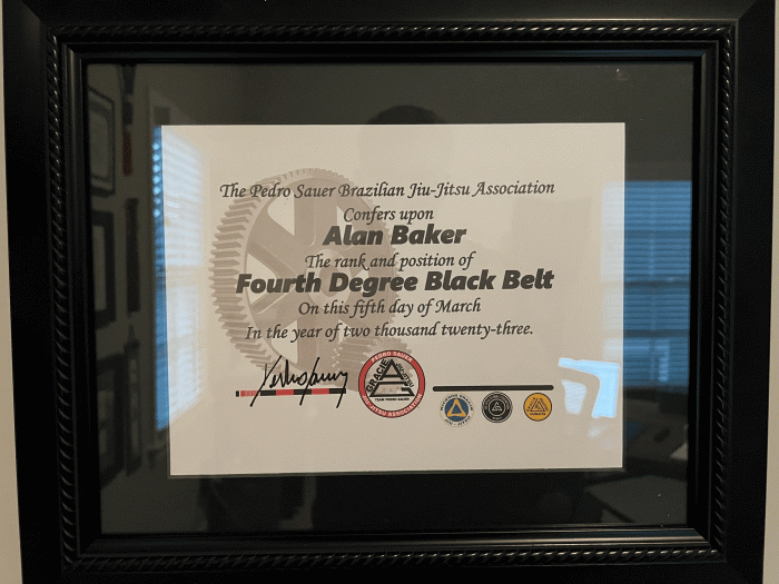Black belt 4th degree · March 4, 2023 · Promoted by Pedro Sauer