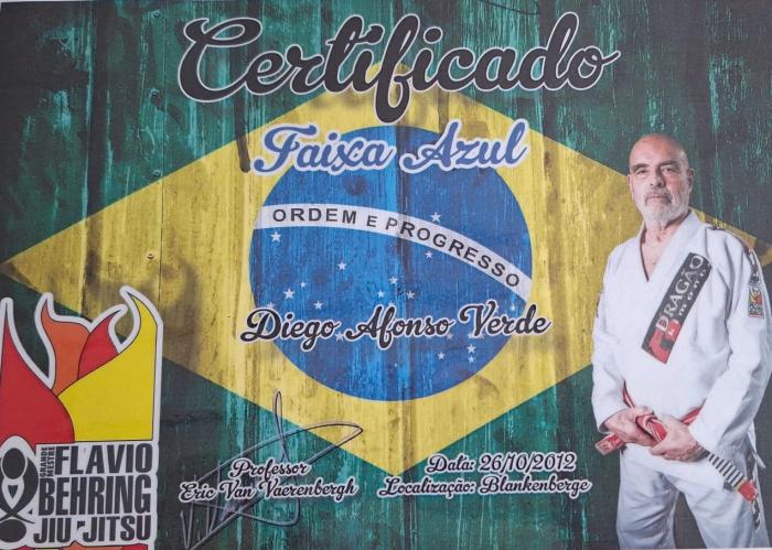 Blue belt · October 26, 2012 · Promoted by Eric Van Vaerenbergh