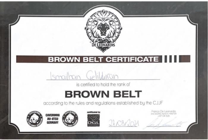 Brown belt · August 27, 2021 · Promoted by Franco De Leonardis
