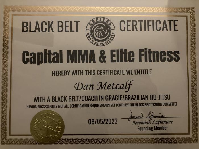 Black belt · August 5, 2023 · Promoted by Jeremy Lafreniere