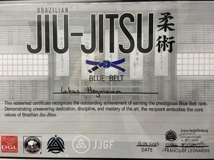 Blue belt · April 14, 2023 · Promoted by Franco De Leonardis