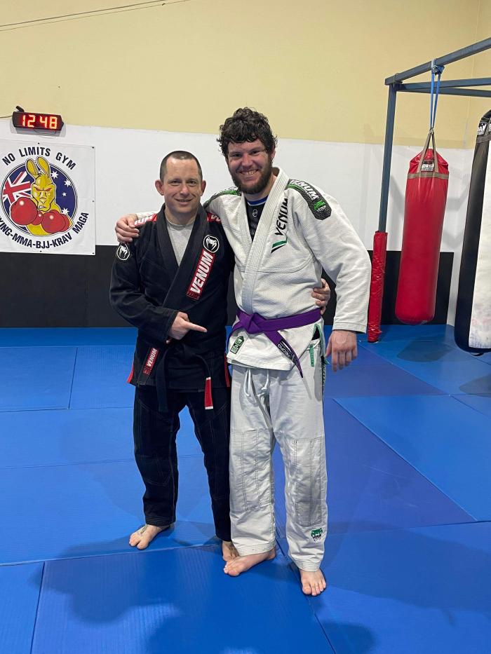 Being promoted to purple belt