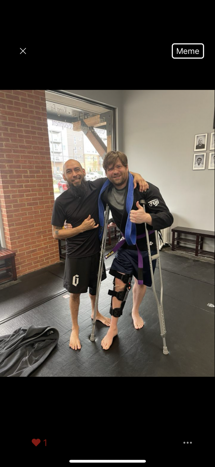 Purple belt · September 29, 2023 · Promoted by Angelo Ortiz/John Bruss @ RCRBJJ Huntsville AL
