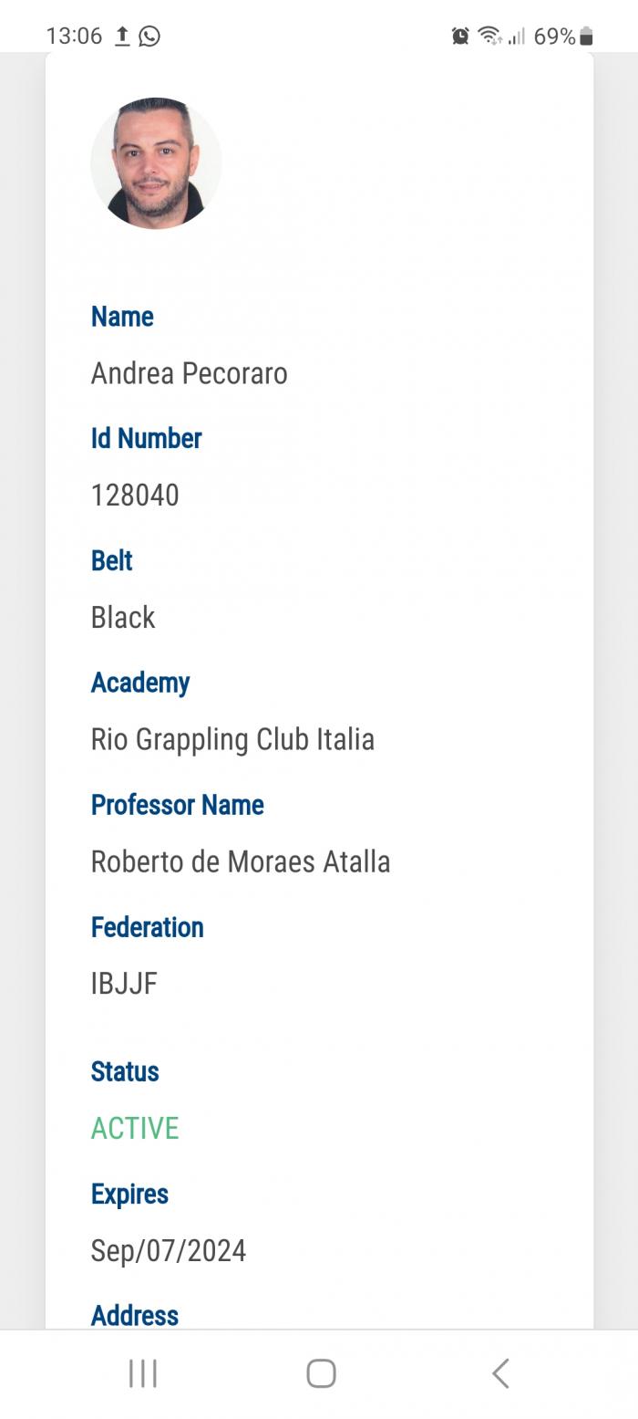 Black belt · September 2, 2023 · Promoted by Roberto de Moraes Atalla
