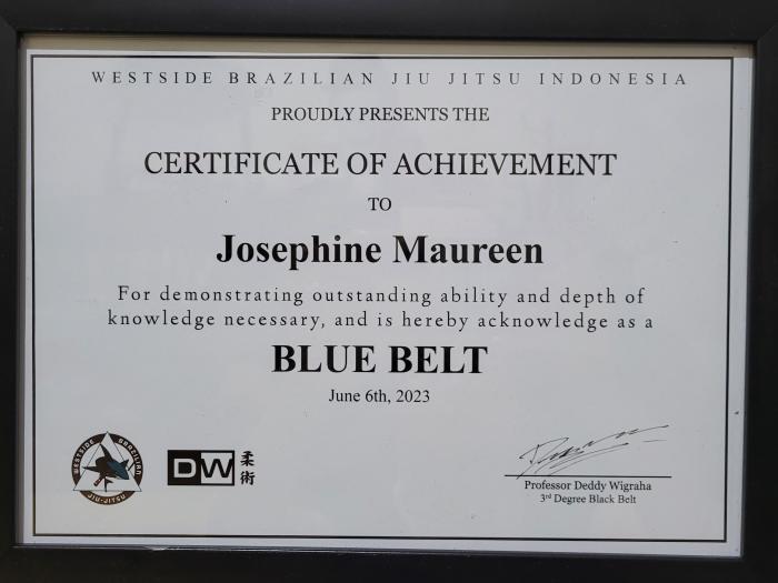 Blue belt · July 6, 2023 · Promoted by Deddy Wigraha