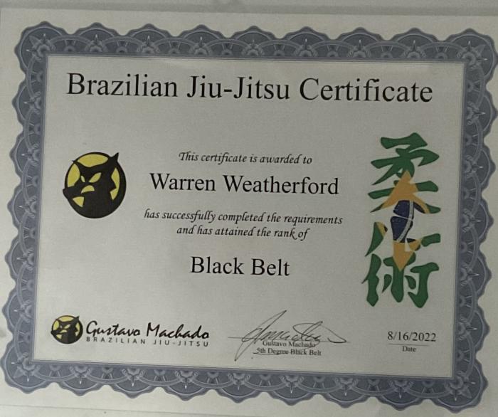 Black belt · August 16, 2022 · Promoted by Gustavo Machado
