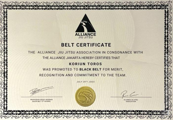 Black belt · July 29, 2023 · Promoted by I Made Hadi Deddy Wigraha
