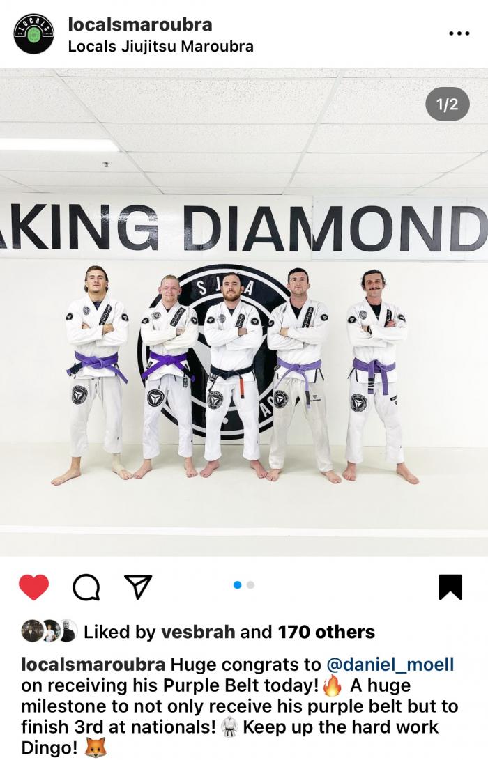 Purple belt · February 28, 2022 · Promoted by Giancarlo Baratela