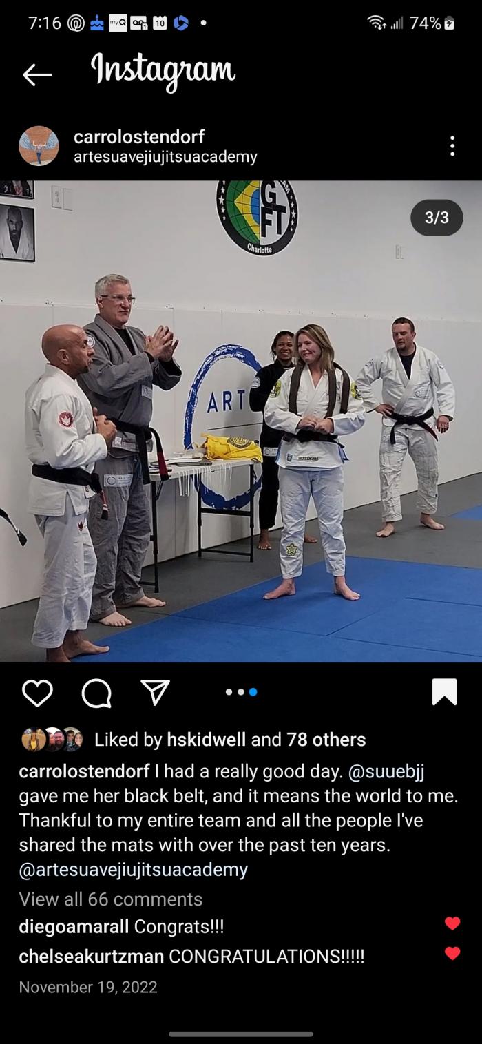 Black belt · November 19, 2022 · Promoted by Suellen Lima de Souza