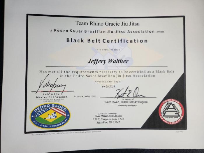 Black belt · April 29, 2023 · Promoted by Pedro Sauer