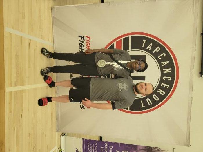 The wife and I at Tap Cancer Out Denver Open