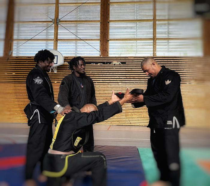 The day I received my black belt from my professors Cédric and Marc AKAKPOVI