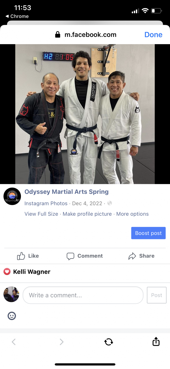 Black belt 1st degree · December 19, 2022 · Promoted by Joe Soliz