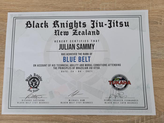 Blue belt · April 24, 2021 · Promoted by Ricardo Castagna