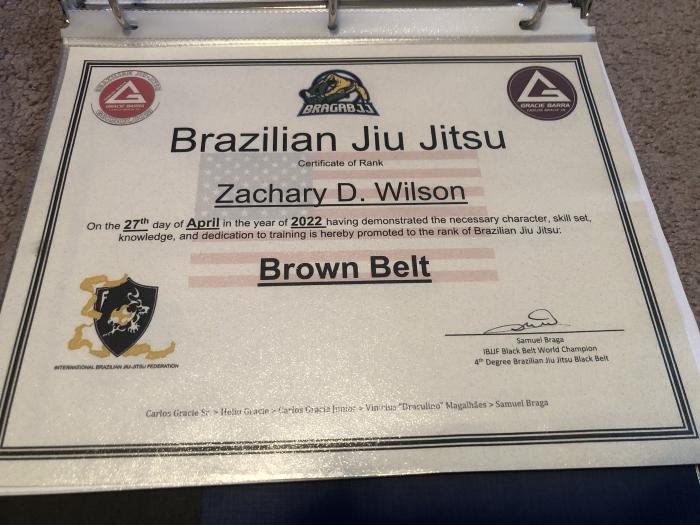 Brown belt · April 27, 2022 · Promoted by Samuel Braga