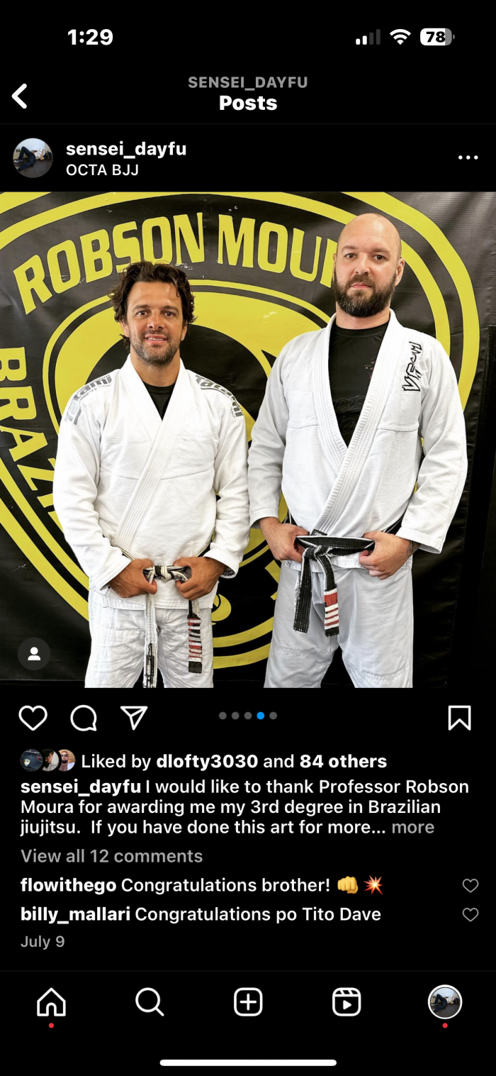 Black belt 3rd degree · July 26, 2023 · Promoted by Robson moura