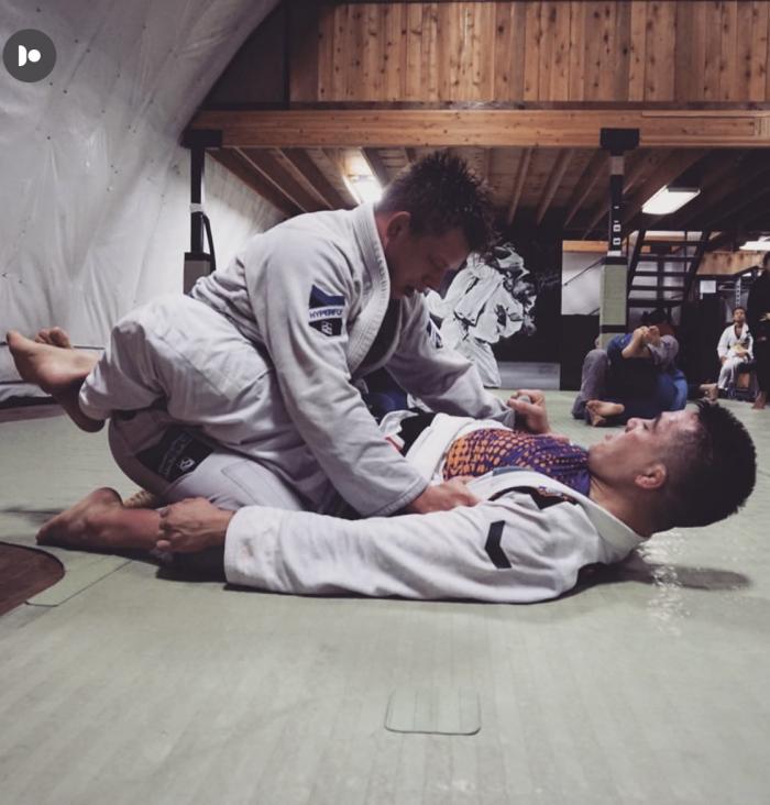 Training with Dojo Outfitters owner (Judo & BJJ Black Belt Andy Hung)