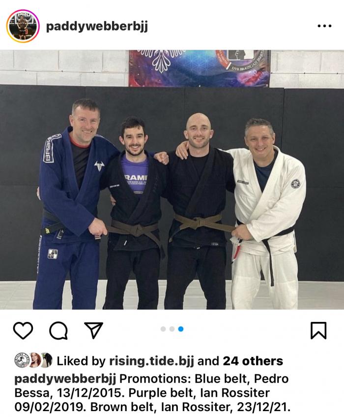 Brown belt · December 23, 2021 · Promoted by Ian Rossiter