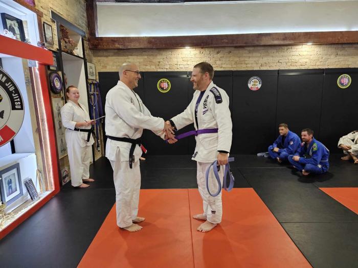 Purple belt · October 28, 2023 · Promoted by Jerry Pilon
