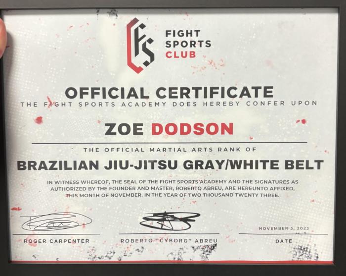 Gray belt · November 3, 2023 · Promoted by Roger Carpenter