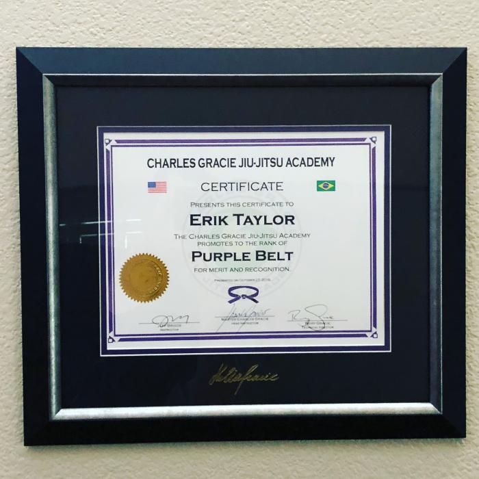 Purple belt · October 27, 2018 · Promoted by Charles Gracie