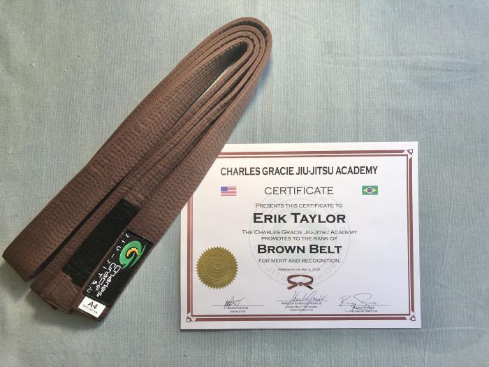 Brown belt · May 22, 2021 · Promoted by Charles Gracie