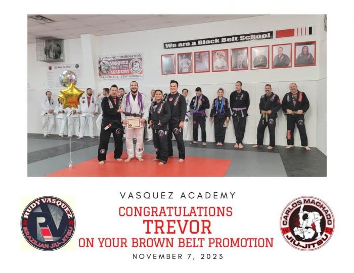 Brown belt · November 7, 2023 · Promoted by Rudy Vasquez