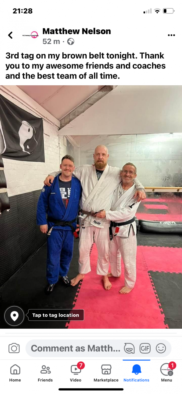 Brown belt · February 19, 2022 · Promoted by Mark Allis
