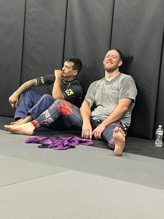 Coolin off after Nogi and sparing.