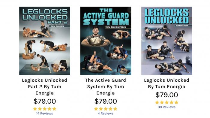 My current instructional dvd's at BJJ fanatics