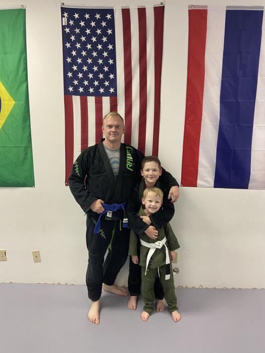 With my boys during the blue belt days.