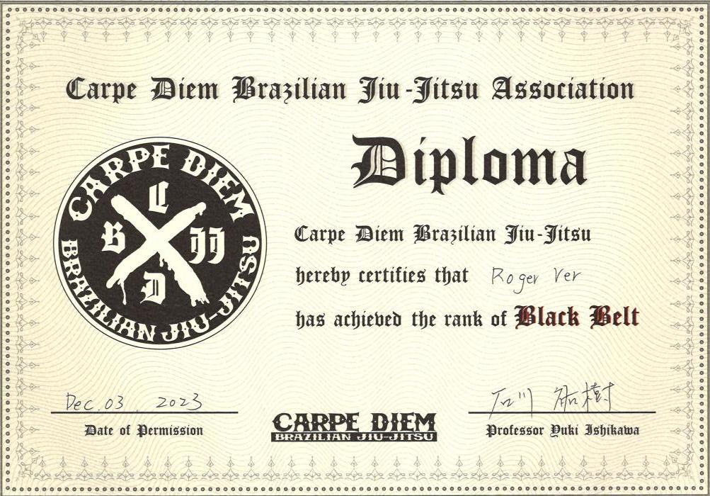 2023-12-03 Roger Ver Black Belt Certificate