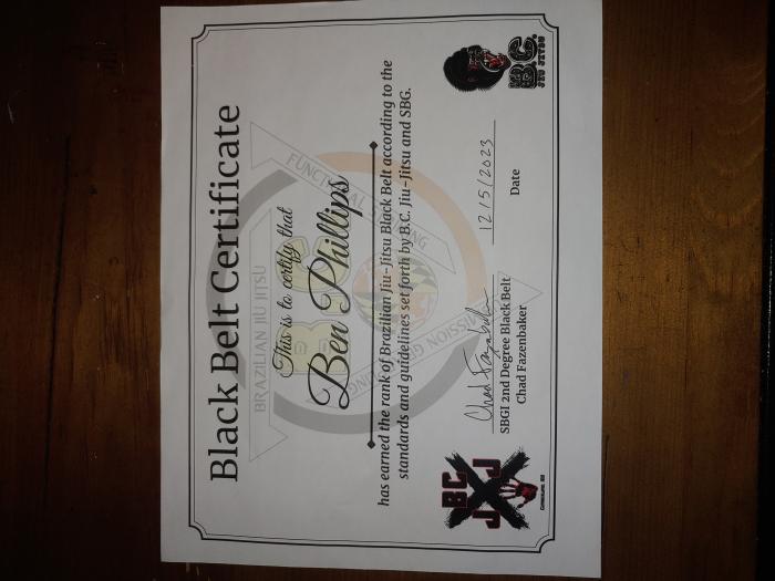 Black belt · December 5, 2023 · Promoted by Chad Fazenbaker