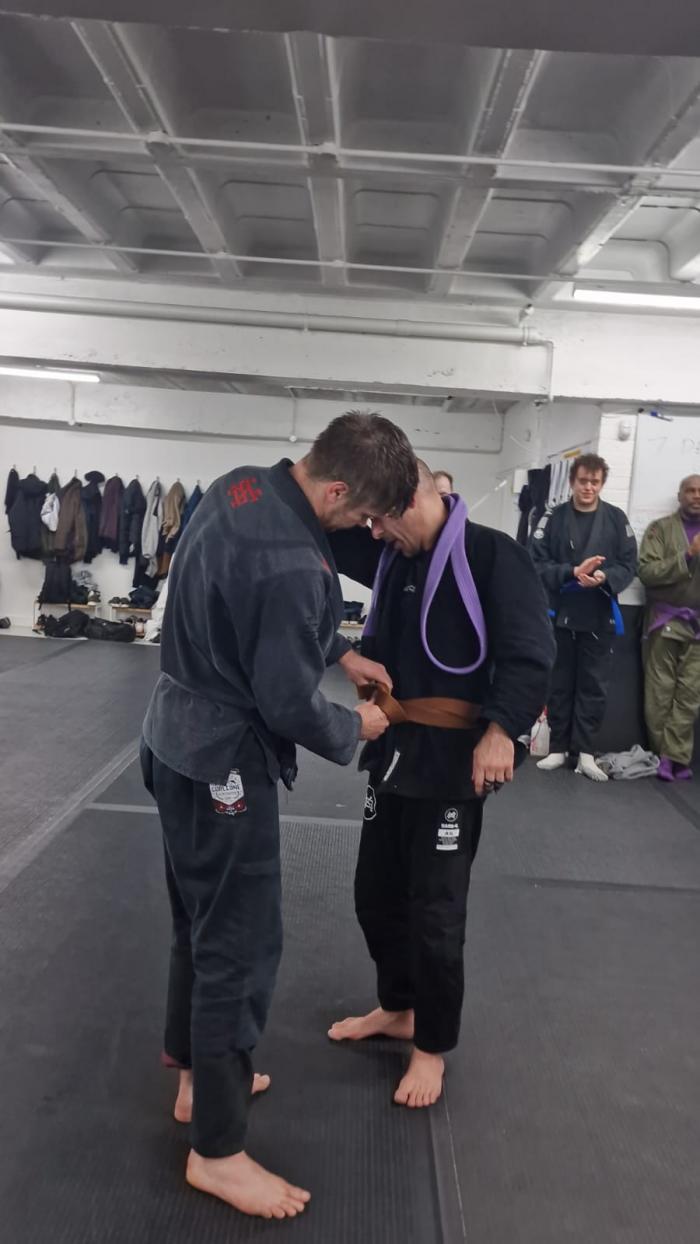 Brown belt · December 8, 2023 · Promoted by Michael Hawkins