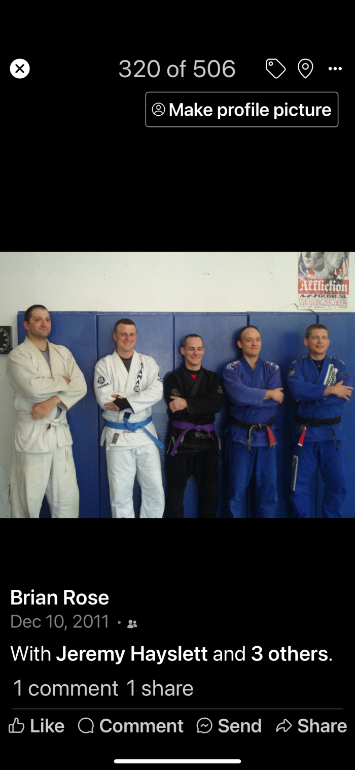 Blue belt · December 8, 2011 · Promoted by Dennis Hayes